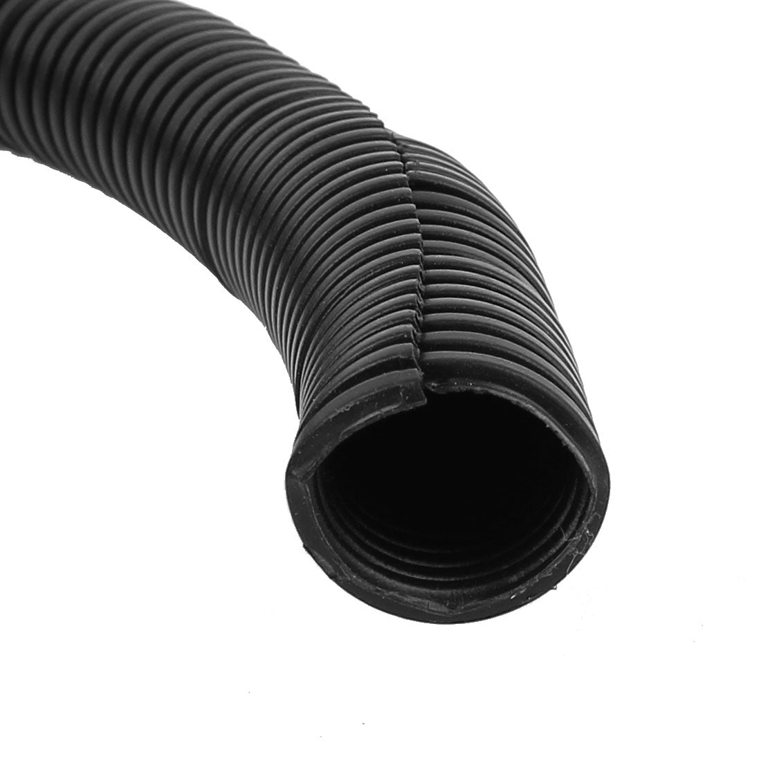 uxcell Uxcell 5 M 17 x 21.5 mm Plastic Split Corrugated Conduit Tube for Garden,Office Black