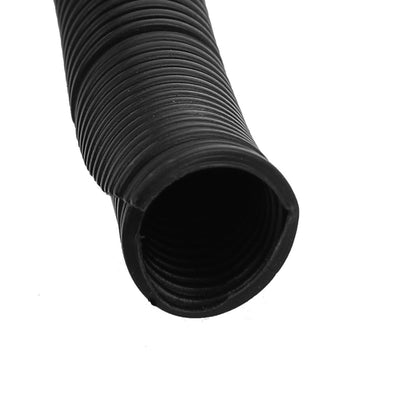 Harfington Uxcell 10 M 17 x 20 mm Plastic Split Corrugated Conduit Tube for Garden,Office Black