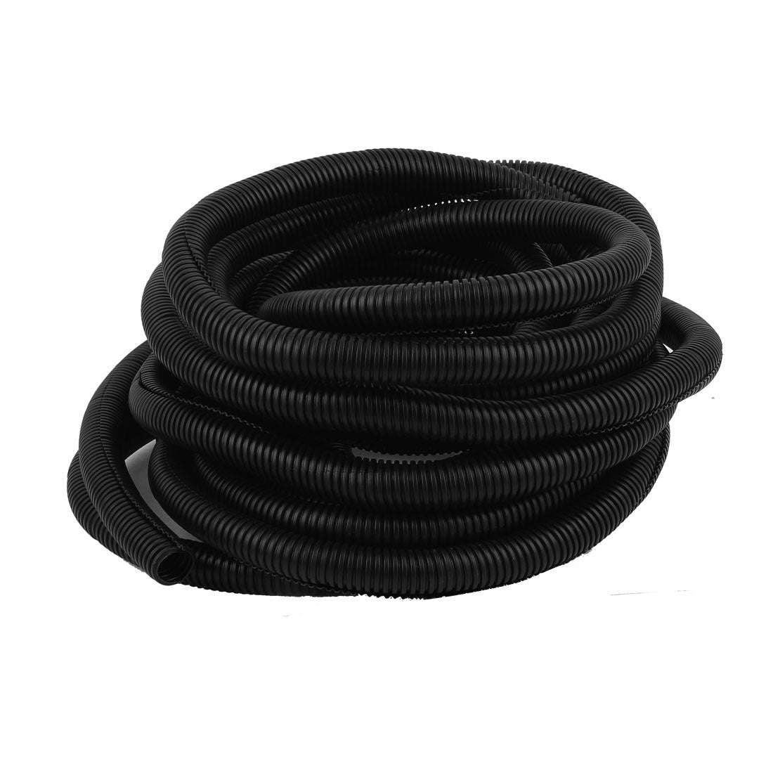 uxcell Uxcell 10 M 17 x 20 mm Plastic Split Corrugated Conduit Tube for Garden,Office Black