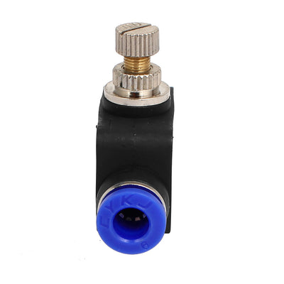 Harfington Uxcell Air Hose Pneumatic Flow Speed Control Valve 6mm to 6mm Push in Quick Fitting