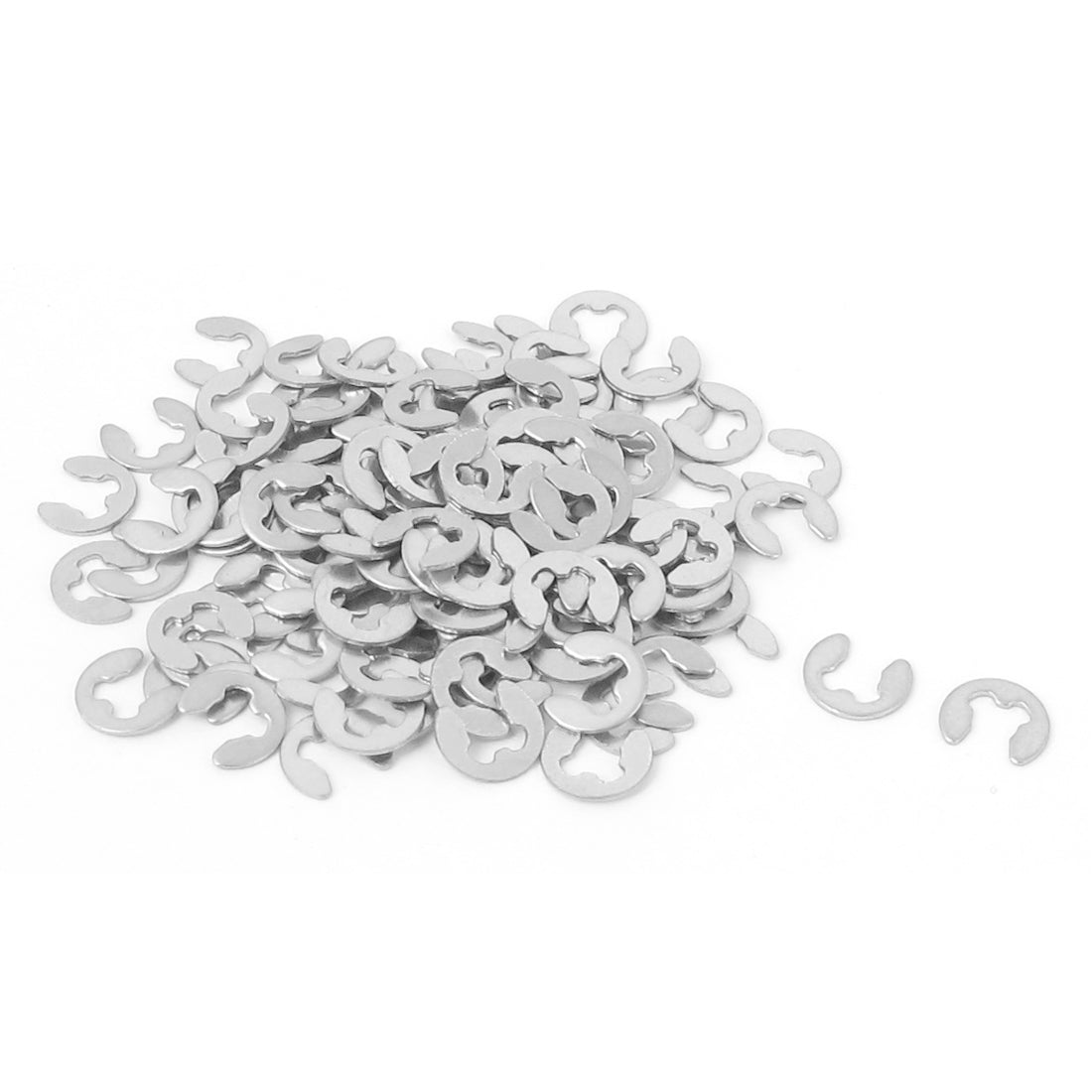 uxcell Uxcell 100pcs 304 Stainless Steel Fastener External Retaining Ring E-Clip Circlip 2.5mm