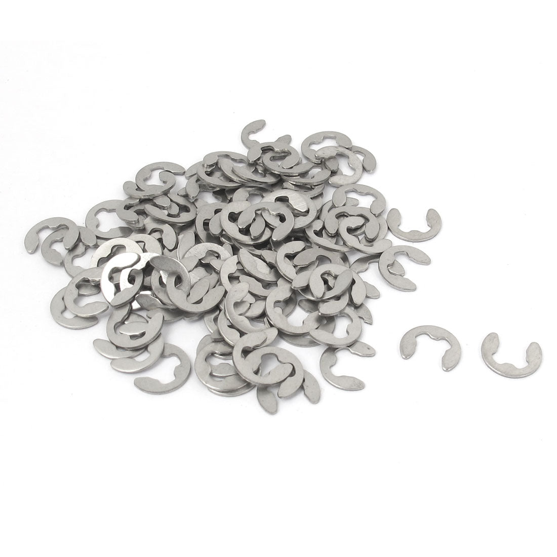 uxcell Uxcell 100pcs 304 Stainless Steel Fastener External Retaining Ring E-Clip Circlip 5mm
