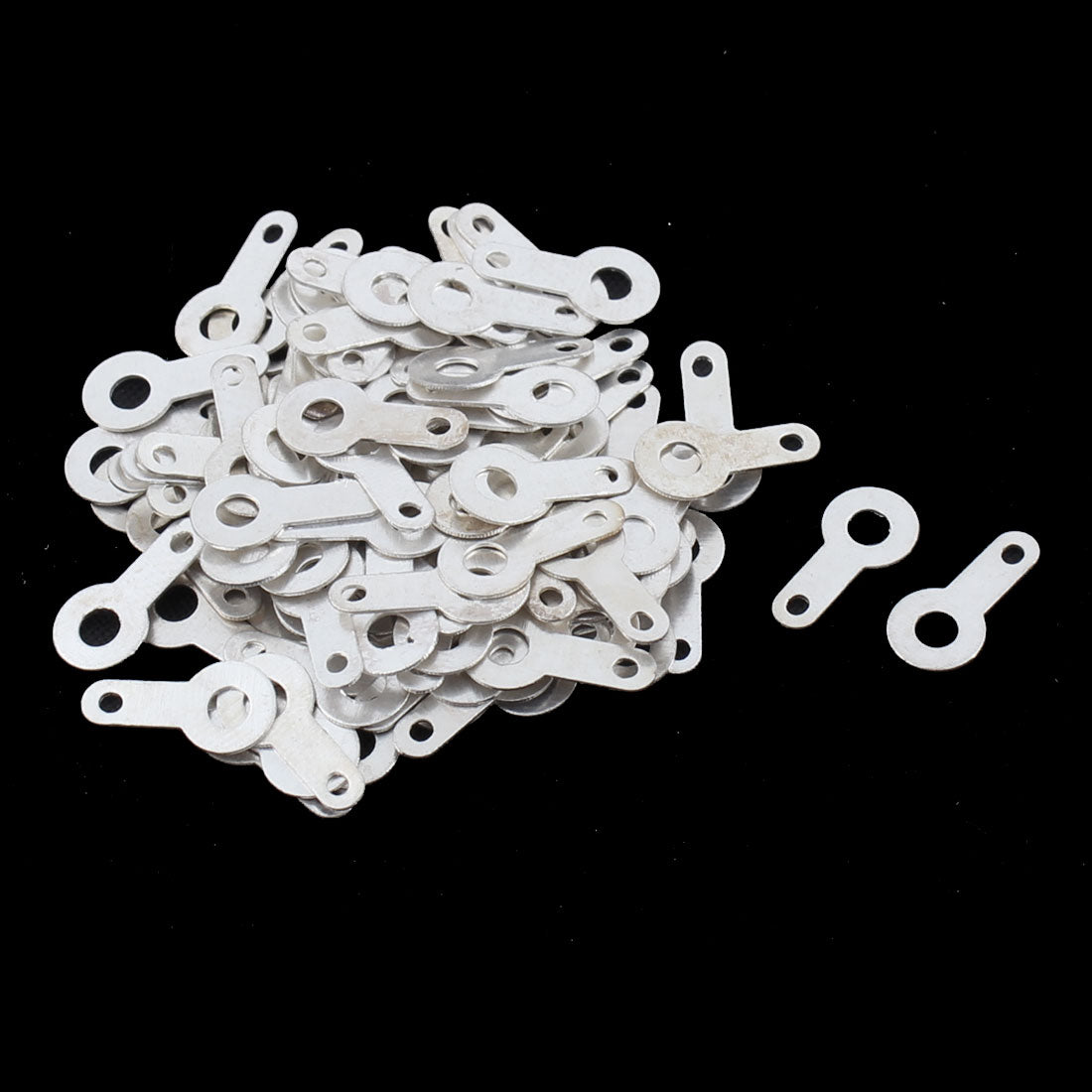 uxcell Uxcell M2.2 Lug Plate Solder Ring Terminal Connector Crimp Silver Tone 100pcs