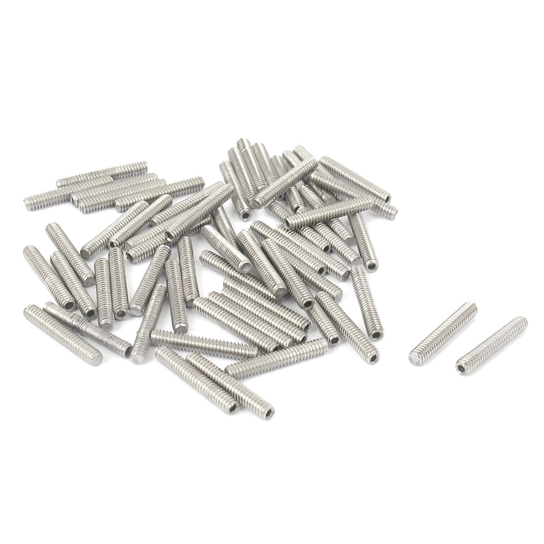 uxcell Uxcell M2x12mm Stainless Steel Hex Socket Set Cup Point Grub Screws Silver Tone 50pcs