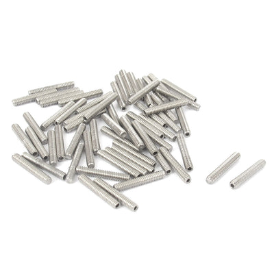 Harfington Uxcell M2x12mm Stainless Steel Hex Socket Set Cup Point Grub Screws Silver Tone 50pcs