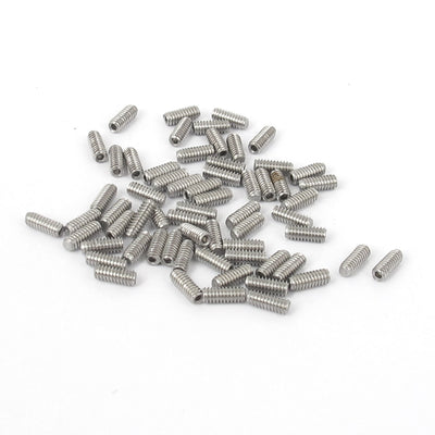 Harfington Uxcell M2x5mm Stainless Steel Hex Socket Set Cup Point Grub Screws Silver Tone 50pcs