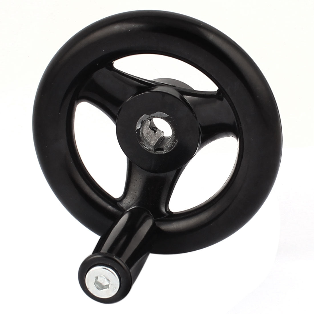 uxcell Uxcell Milling Machine 4" Diameter Black Hand Wheel w Revolving Handle