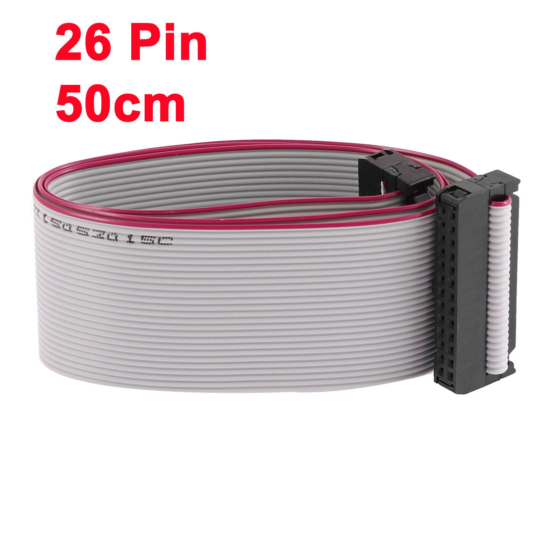 uxcell Uxcell 2.54mm Pitch 26 Pins 26 Wires F/F IDC Connector Flat Ribbon Cable 20 Inch Length