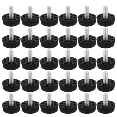 Harfington Uxcell Furniture Screw On Type Glide Leveling Foot M8x20mm Thread 30PCS