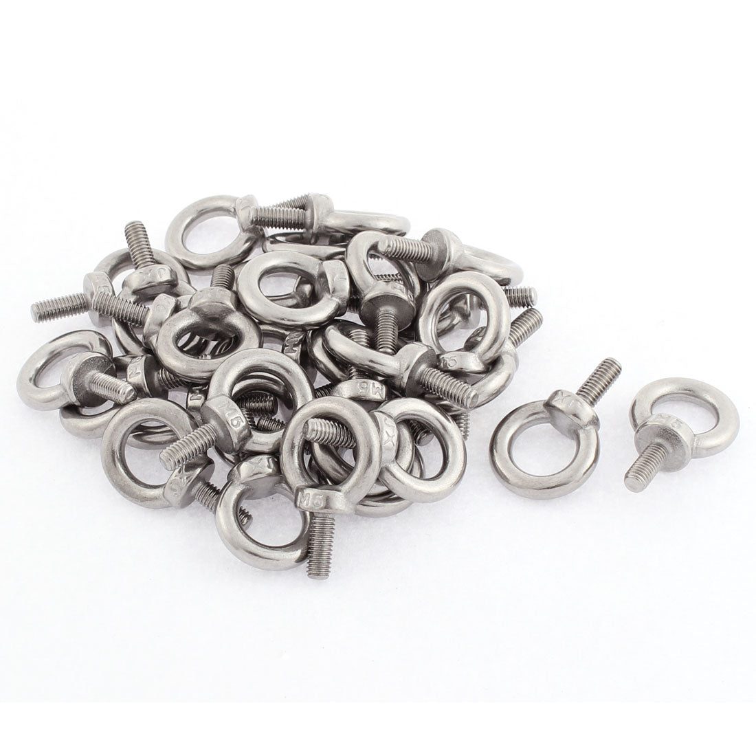 uxcell Uxcell M5 x 12mm Male Thread Metal Machinery Shoulder Lifting Eye Bolt 30pcs