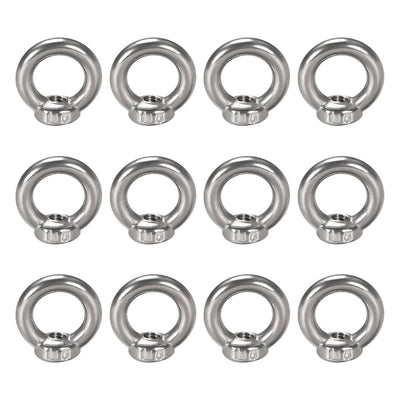 Harfington Uxcell M5 Female Thread Metal Wire Rope Lifting Eye Nuts Bolt Ring 12 Pcs
