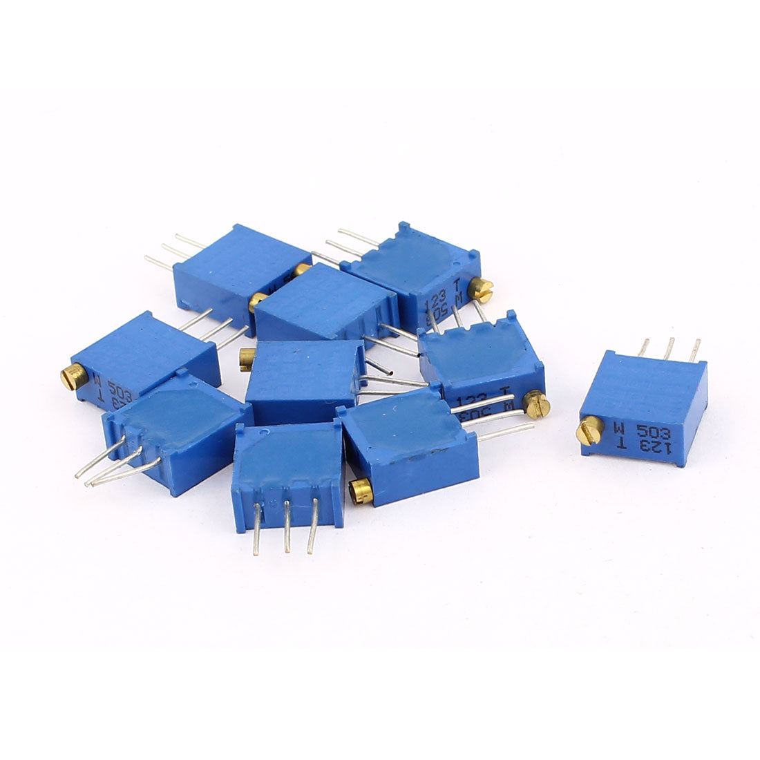 uxcell Uxcell 10 Pcs 3296W 50K ohm Variable Resistor Adjustable Resistance for Multiturn Potentiometer
