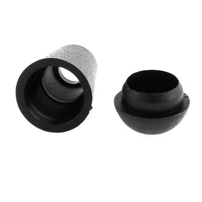 Harfington Uxcell Adjustable Black Detachable Cap Design Plastic Lanyard Locking Double Holes Cord Locks Fastener Stopper End 15 Pcs