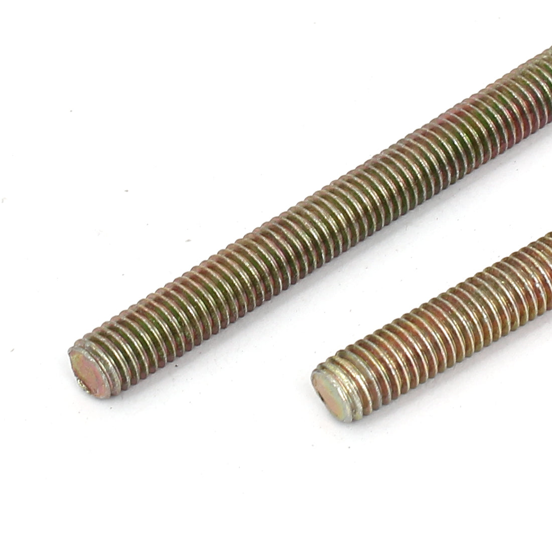 uxcell Uxcell 1.25mm Pitch M8 x 110mm Male Threaded All Thread Rod Bar Stud Bronze Tone 10Pcs