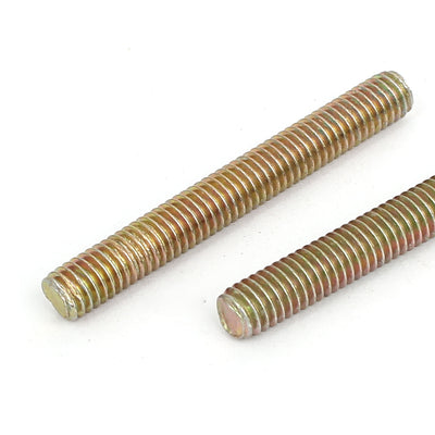 Harfington Uxcell 1mm Pitch M6 x 50mm Male Threaded All Thread Rod Bar Stud Bronze Tone 10Pcs