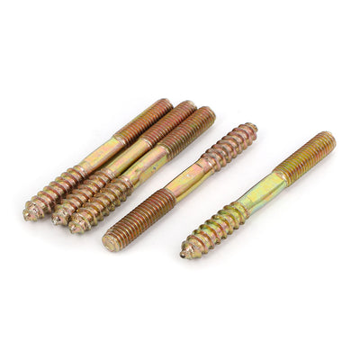 uxcell Uxcell M8 x 74mm Double End Threaded Machine Self Tapping Wood Screw Bolt Stud 5Pcs