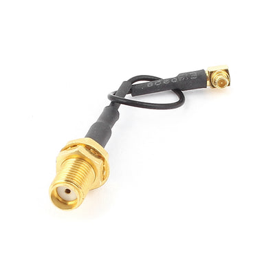 Harfington Uxcell Straight SMA Female to 90 Degree MMCX-JW Male Connector Adapter Cable