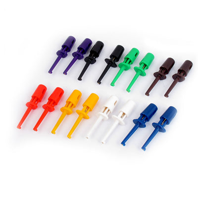 Harfington Uxcell 8 Pairs Multicolor Electrical Voltmeter Meter Lead Wire Testing Hooks 42mm