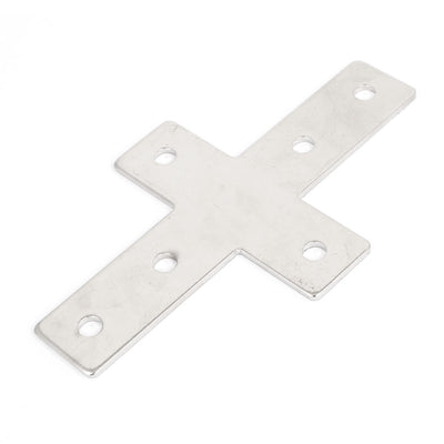 Harfington Uxcell 145mmx85mm Cross Shaped Metal Flat Plate Corner Brace Angle Bracket Support Holder