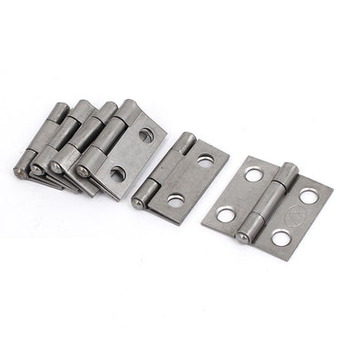 uxcell Uxcell Cupboard Cabinet Furniture Hardware Folding Door Hinges Silver Gray 1" Long 6pcs
