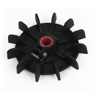 Harfington Uxcell 14mm Inner Diameter Plastic 12 Impeller Motor Fan Vane Wheel Replacement Black