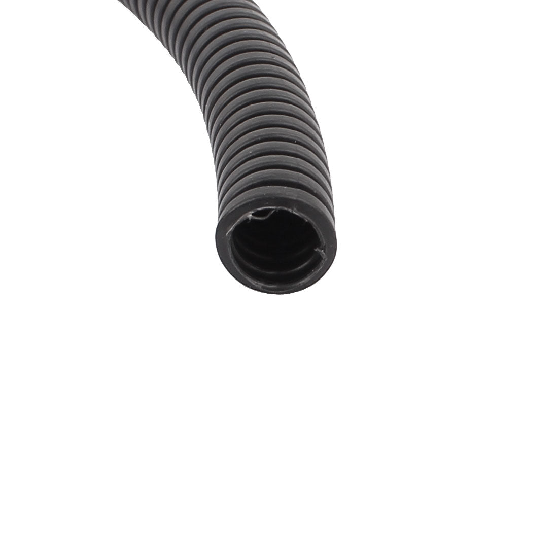 uxcell Uxcell 3.6 M 7 x 10 mm Plastic Flexible Corrugated Conduit Tube for Garden,Office Black