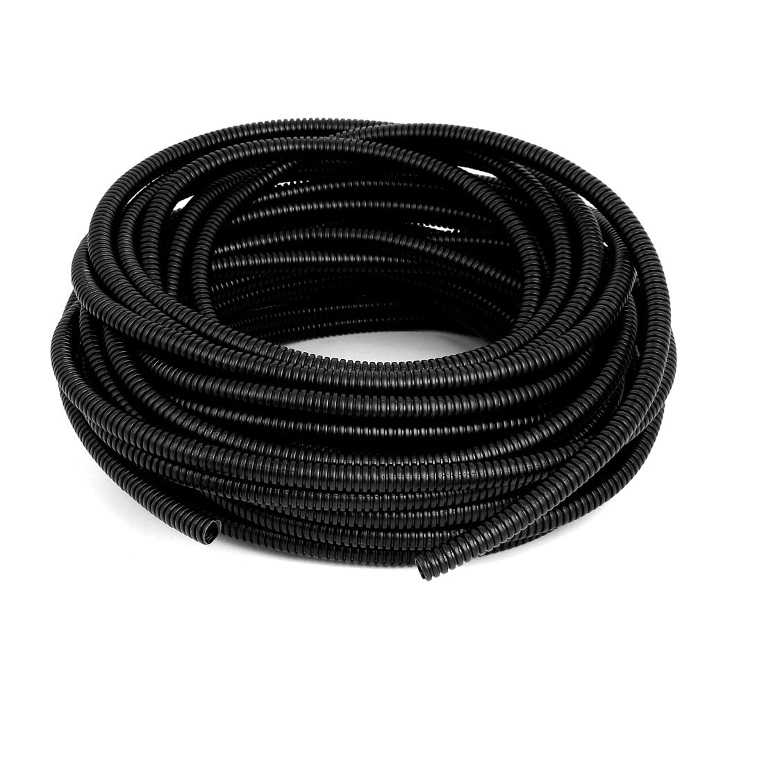 uxcell Uxcell 15 M 8 x 10 mm Plastic Flexible Corrugated Conduit Tube for Garden,Office Black