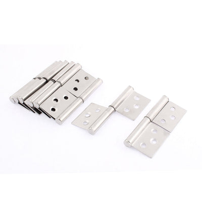 uxcell Uxcell Cupboard Door 360 Degree Rotating Flag Hinges Silver Tone 3 Inch Long 8 Pcs