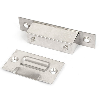 Harfington Uxcell Cupboard Stainless Steel Door Latch Double Ball Catch Silver Tone 90mm Long