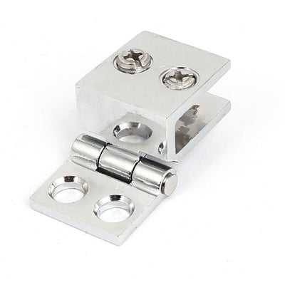 Harfington Uxcell Zinc Alloy Silver Tone Door Catch Hinge for 6mm-8mm Thickness Glass