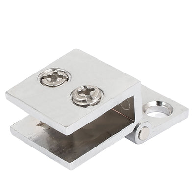 Harfington Uxcell Zinc Alloy Silver Tone Door Catch Hinge for 6mm-8mm Thickness Glass