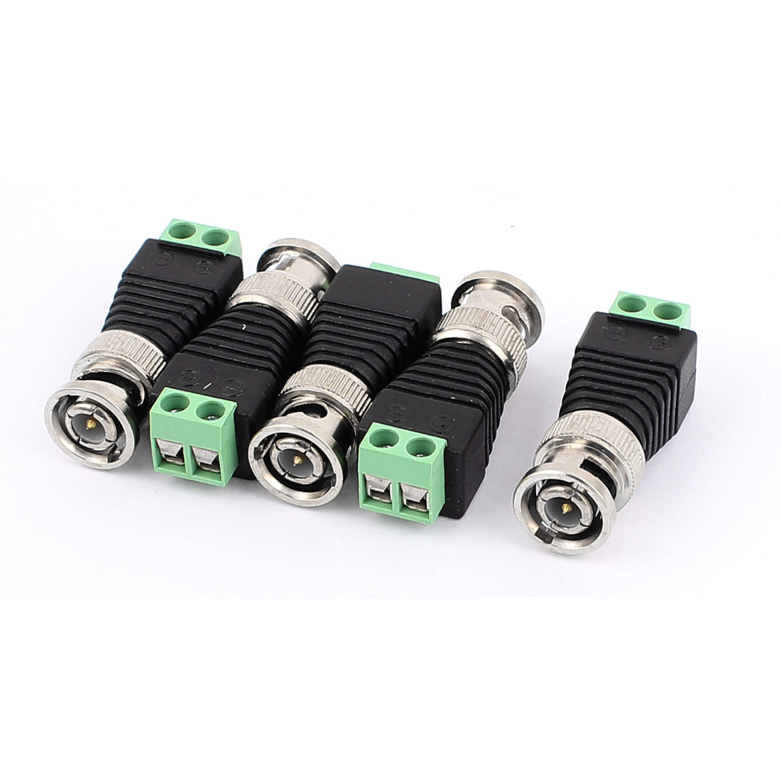 uxcell Uxcell 5 Pcs BNC Male CCTV Video Adapter Coaxial Balun Camera TV Connector