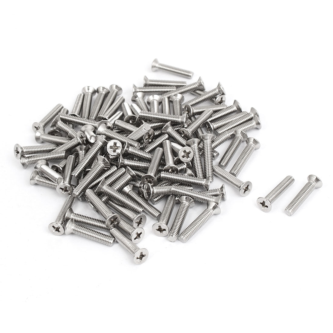 uxcell Uxcell M4x20mm Stainless Steel Countersunk Flat Head Cross Phillips Screw Bolts 100pcs