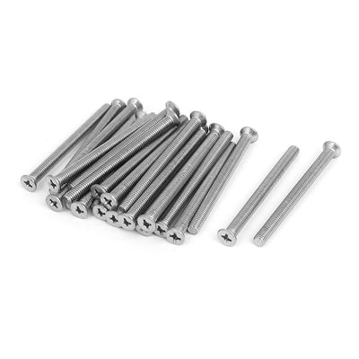 uxcell Uxcell M5x60mm Stainless Steel Countersunk Flat Head Cross Phillips Screw Bolts 25pcs