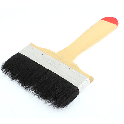 Harfington Uxcell Oil Acrylic Painting Black Wide Flat Flexible Imitated Bistle Brush Tool