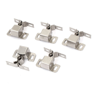 Harfington Uxcell Cabinet Cupboard Door Stainless Steel Catch Latch Silver Tone 5pcs
