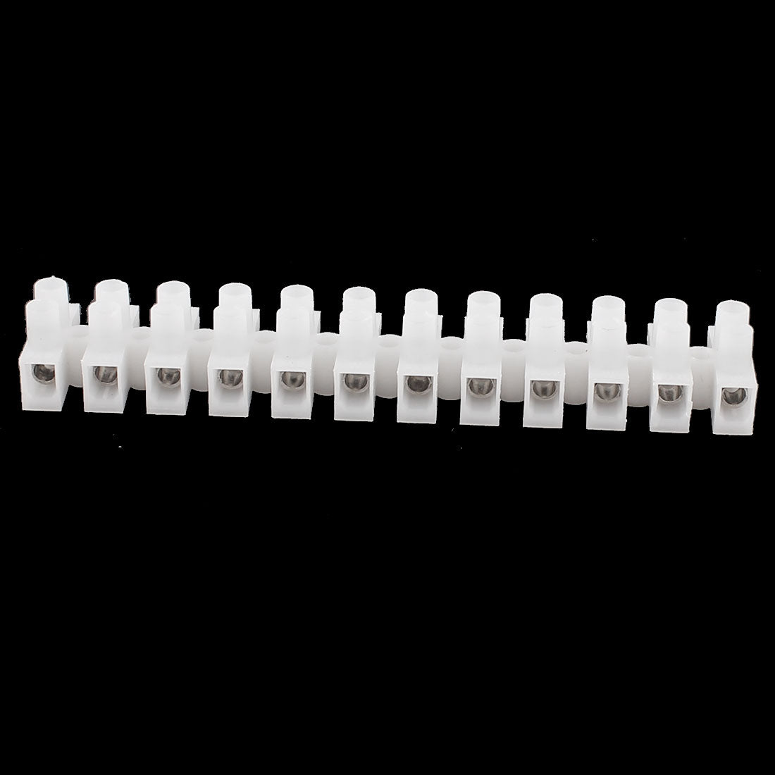 uxcell Uxcell AC 450V 30A Double Rows 12 Position Wire Connector Screw Terminal Barrier Block Strip 6pcs