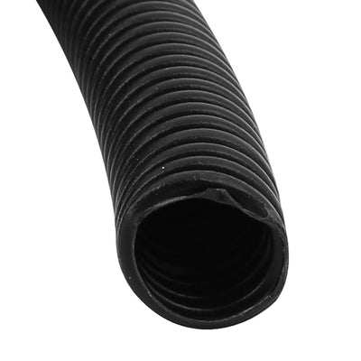 Harfington Uxcell 6 M 10 x 13 mm Plastic Flexible Corrugated Conduit Tube for Garden,Office Black