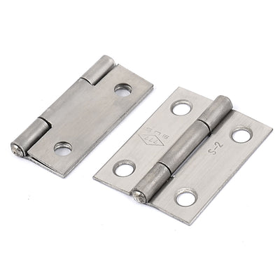 uxcell Uxcell 40mm x 30mm Stainless Steel Rotatable Folding Door Hinges 2pcs