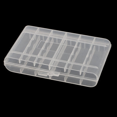 Harfington Uxcell Clear Plastic Rectangle Storage Box Case Container Holder for AA AAA Battery
