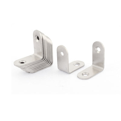Harfington Uxcell Stainless Steel 90 Degree Fixing Angle Bracket 30 x 30mm 10pcs