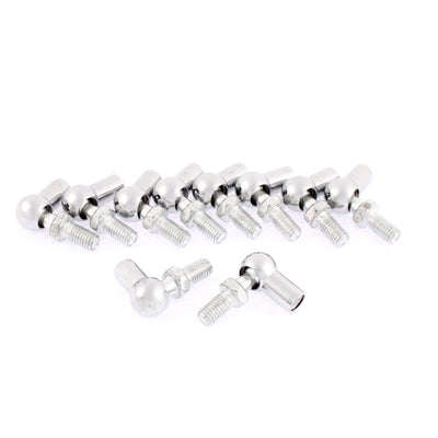 uxcell Uxcell M6 Female M8 Male Thread Dia L-Shape Rod End Bearing Silver Tone 10pcs