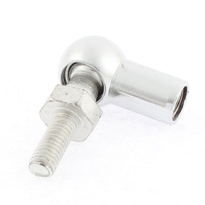 uxcell Uxcell M6 Male M8 Female Thread L Shape Ball Joint Rod End Bearing Silver Tone