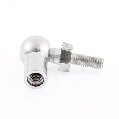 Harfington Uxcell Electrical Machinery 6mm Male Female Thread L Shaped Ball Joint Rod End Bearing 4pcs