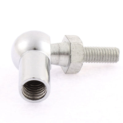 Harfington Uxcell 6mm Male 8mm Female Thread L Shape Ball Joint Rod End Bearing Silver Tone 6pcs
