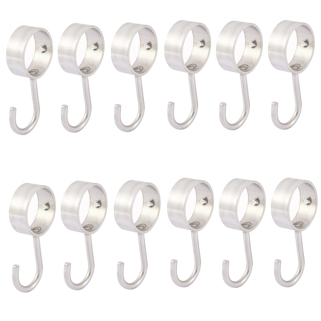 uxcell Uxcell Wardrobe Bathroom Clothes Coat Kitchenware Hook Hanger 12pcs for 32mm Dia Rod