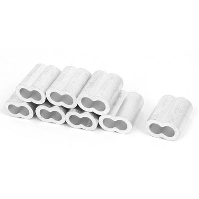 Harfington Uxcell 10mm Wire Rope Aluminum Sleeves Clip Fittings Cable Crimps 8 Pcs