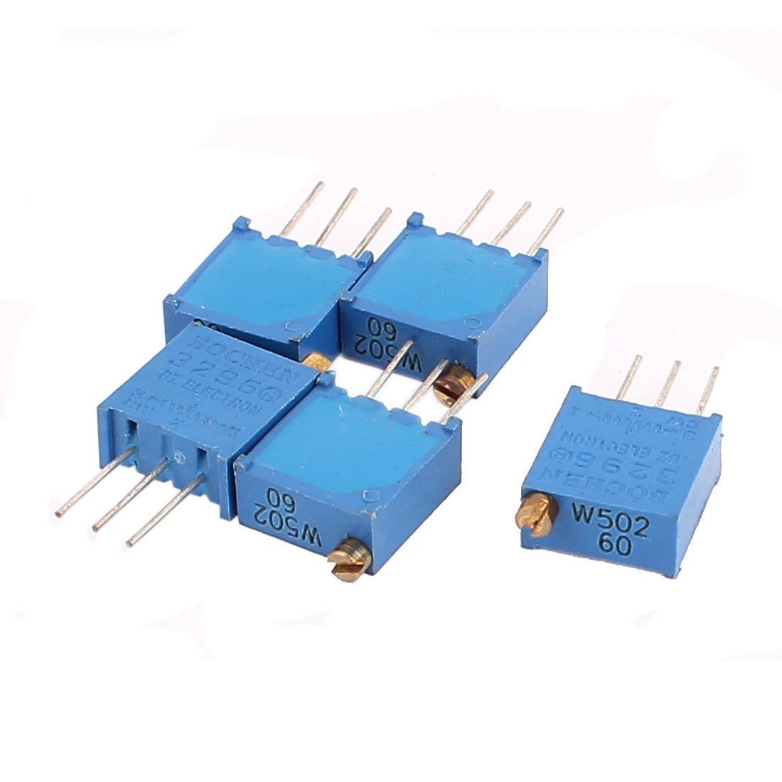 uxcell Uxcell 5 Pcs Potentiometer Trimmer Variable Resistor Resistive 3296 W502 5K Ohm
