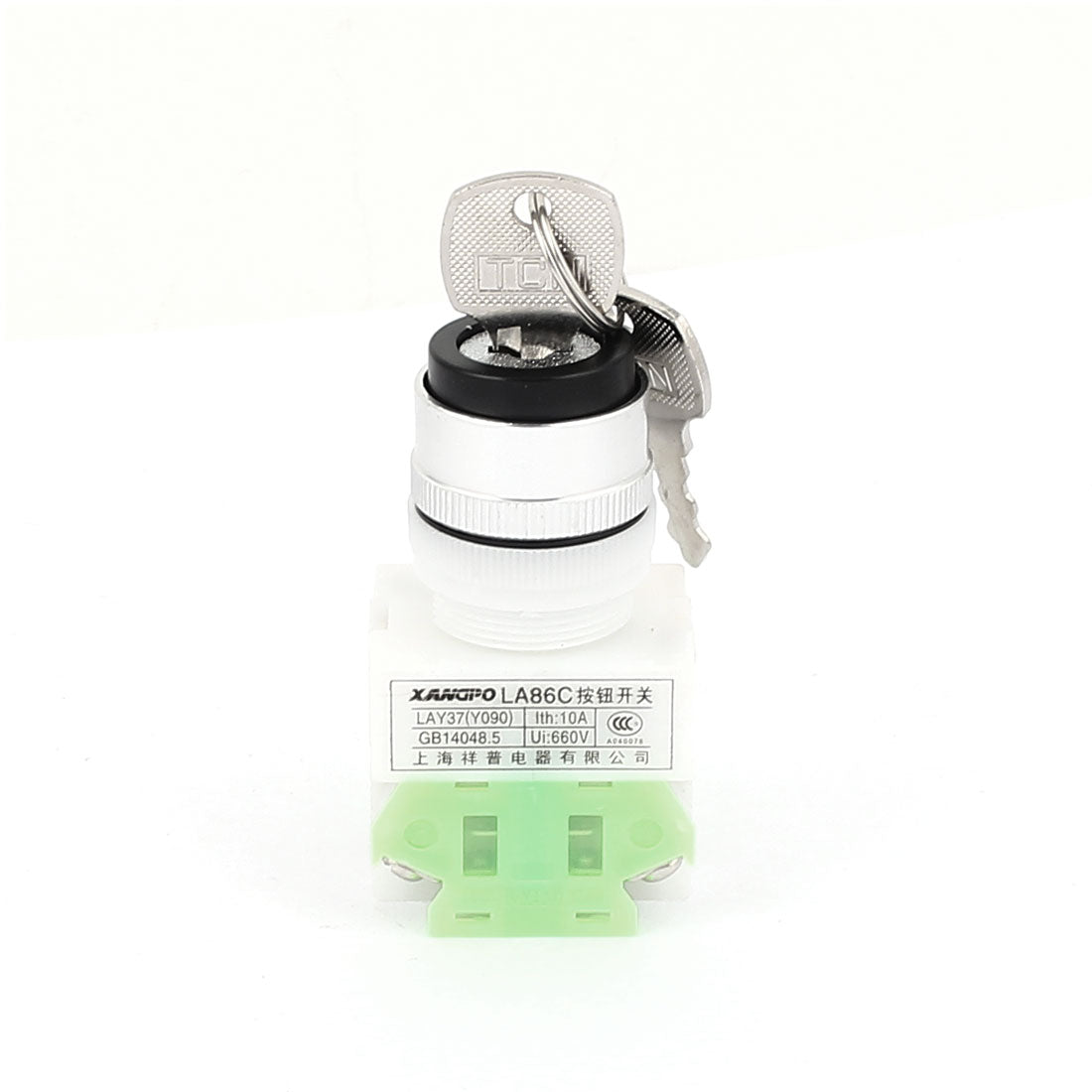 uxcell Uxcell AC 660V 10A ON OFF ON 3 Position 4 Terminal Selector Rotary Switch w Keys
