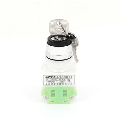 Harfington Uxcell AC 660V 10A ON OFF ON 3 Position 4 Terminal Selector Rotary Switch w Keys